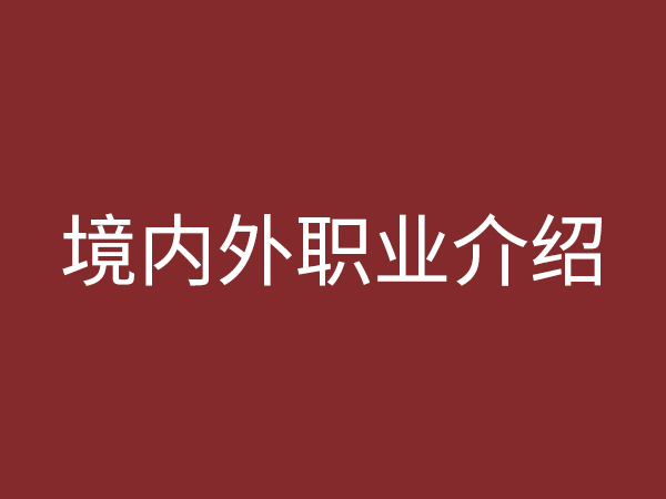 境內、外職業(yè)介紹